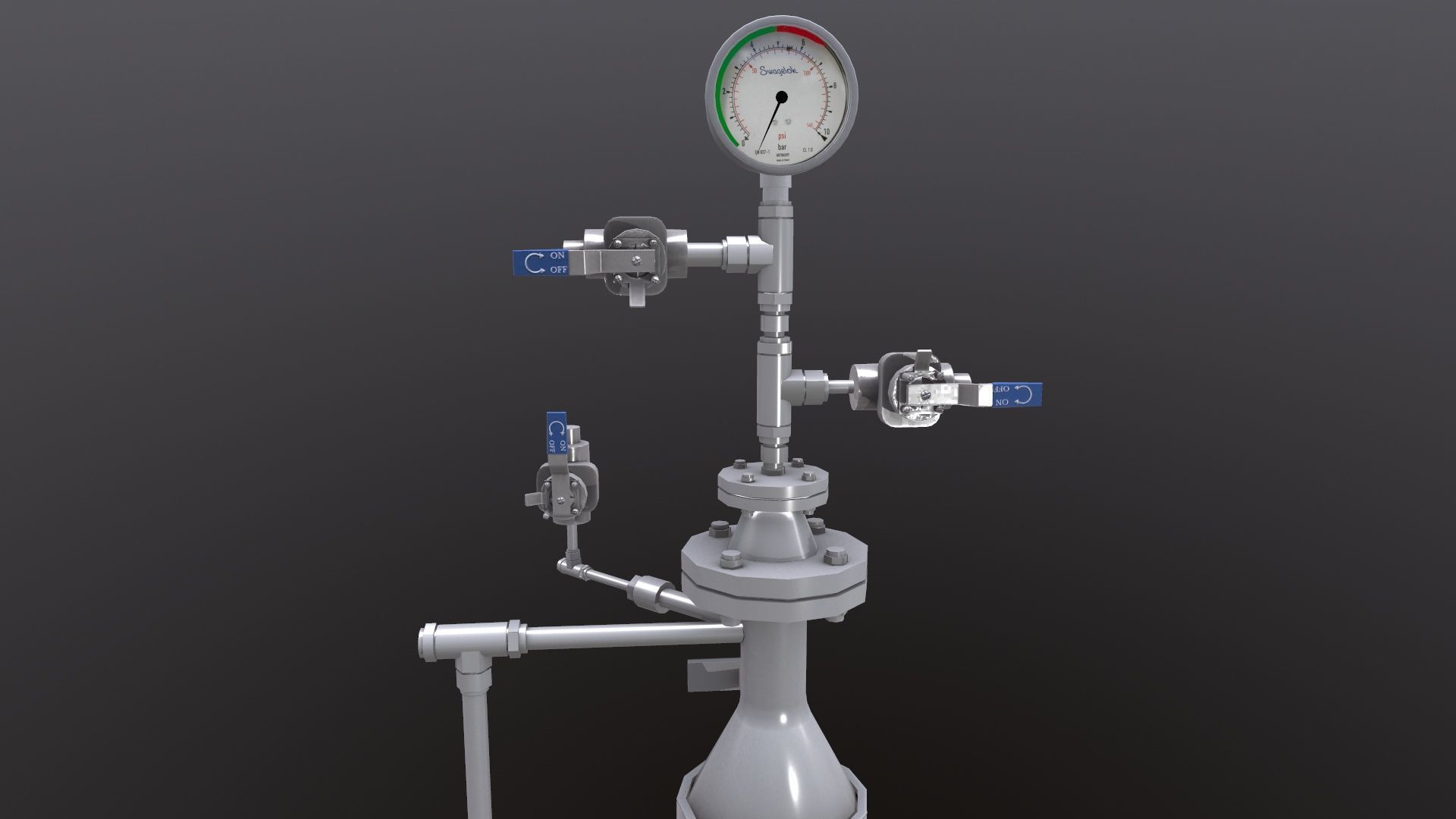 Fluid System Low-poly 3D model_3