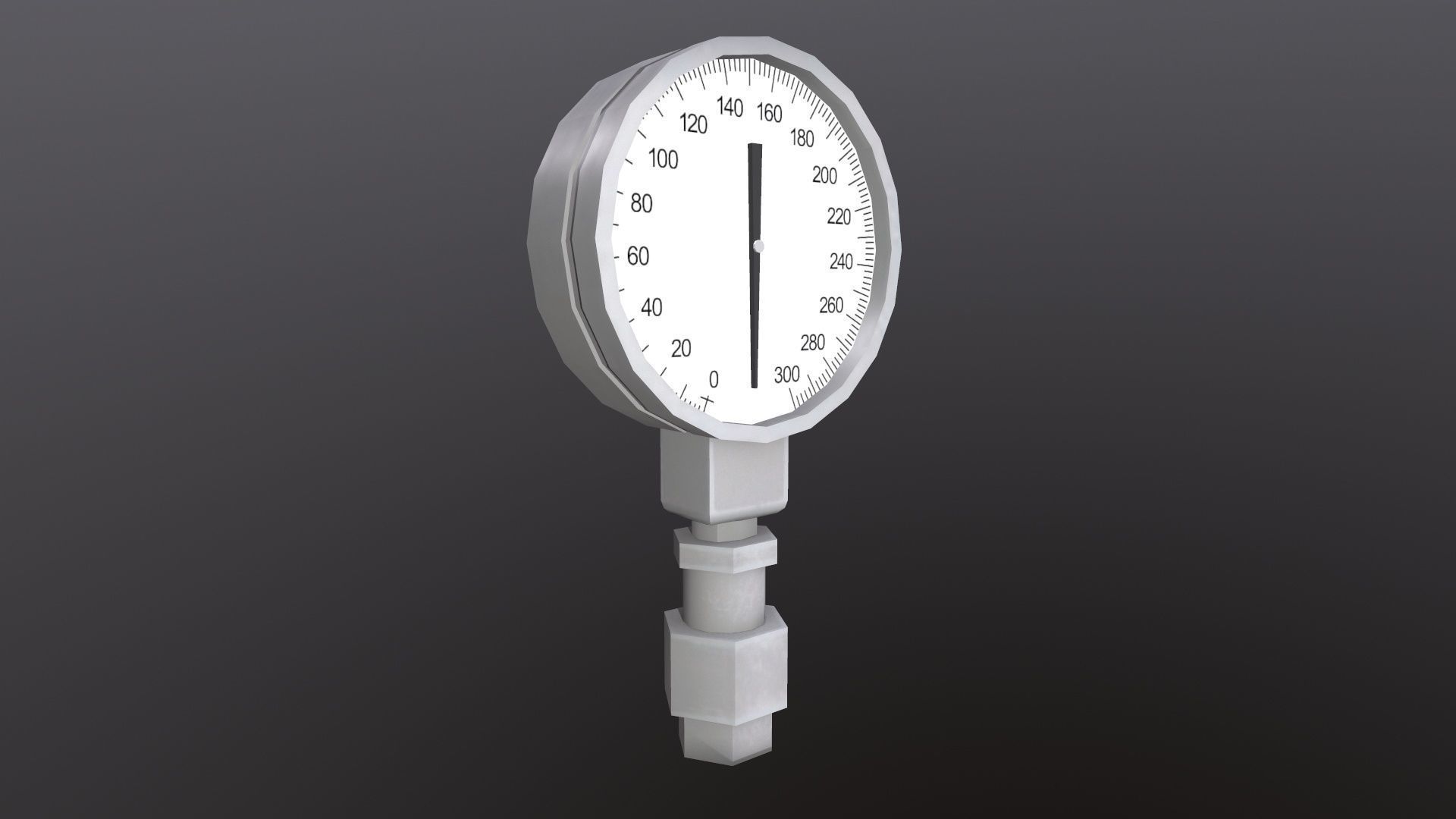 Pressure Gauge Low-poly 3D model_6