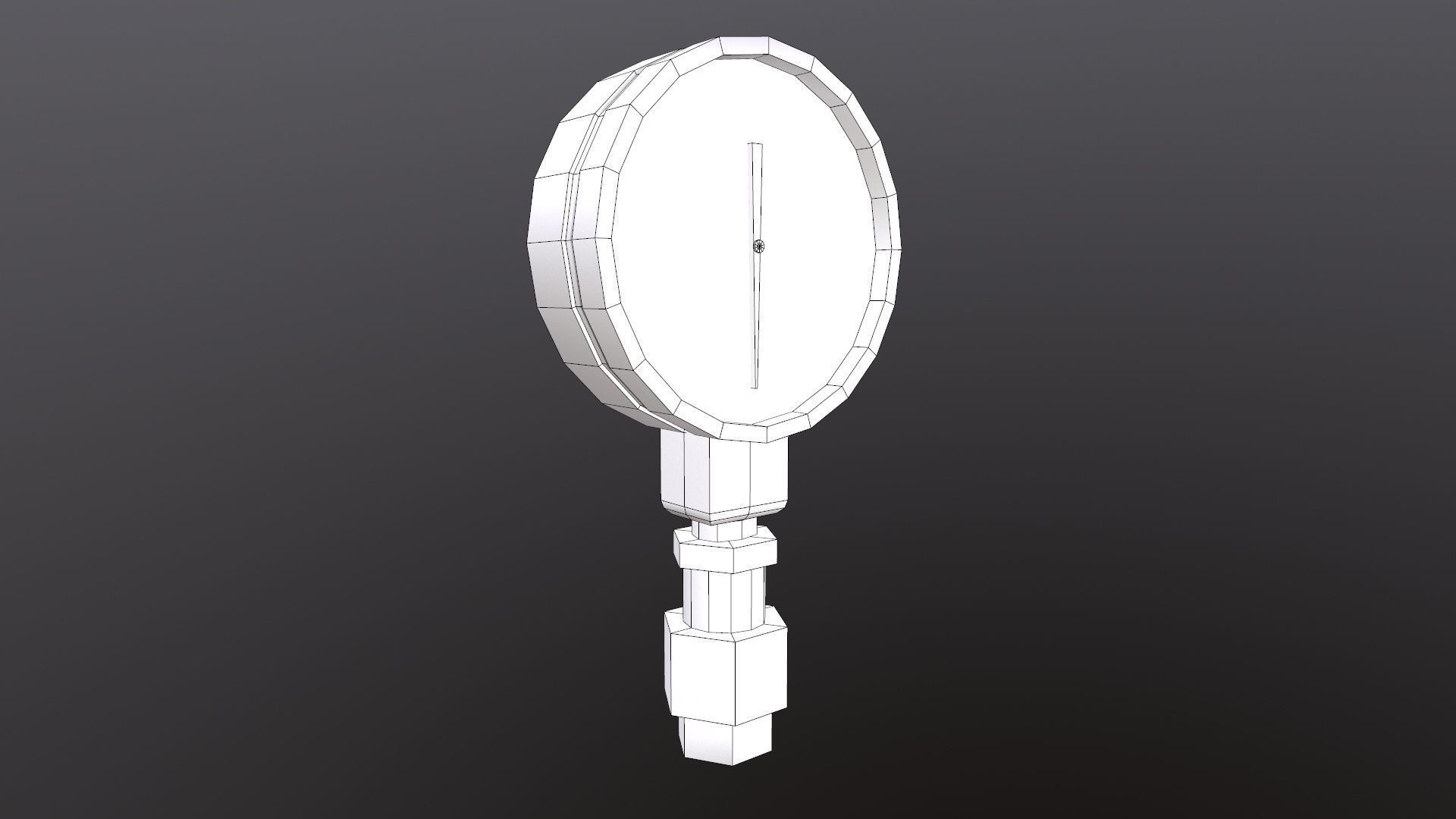 Pressure Gauge Low-poly 3D model_7