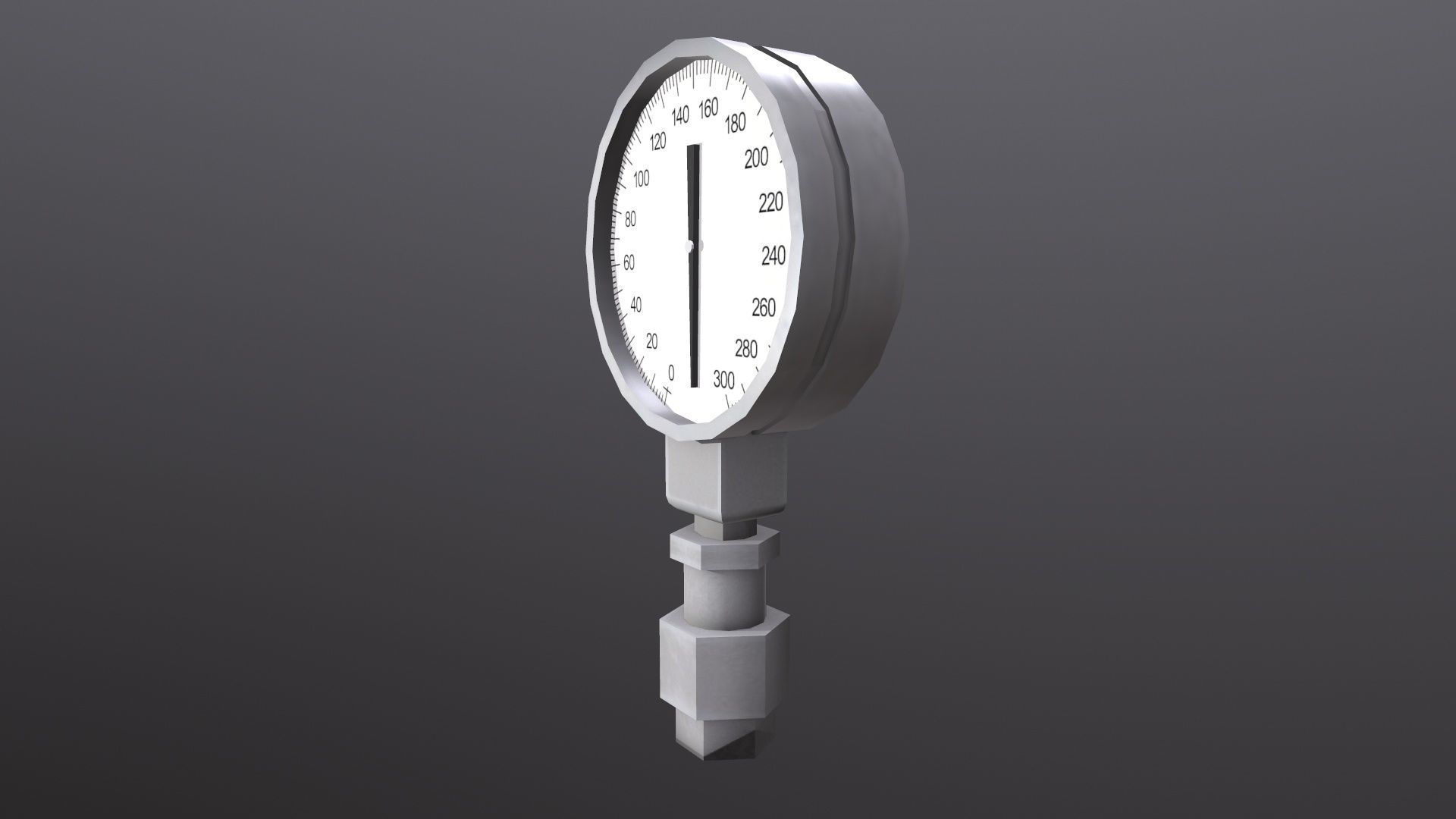 Pressure Gauge Low-poly 3D model_3