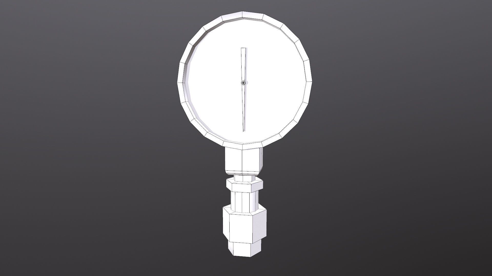 Pressure Gauge Low-poly 3D model_8