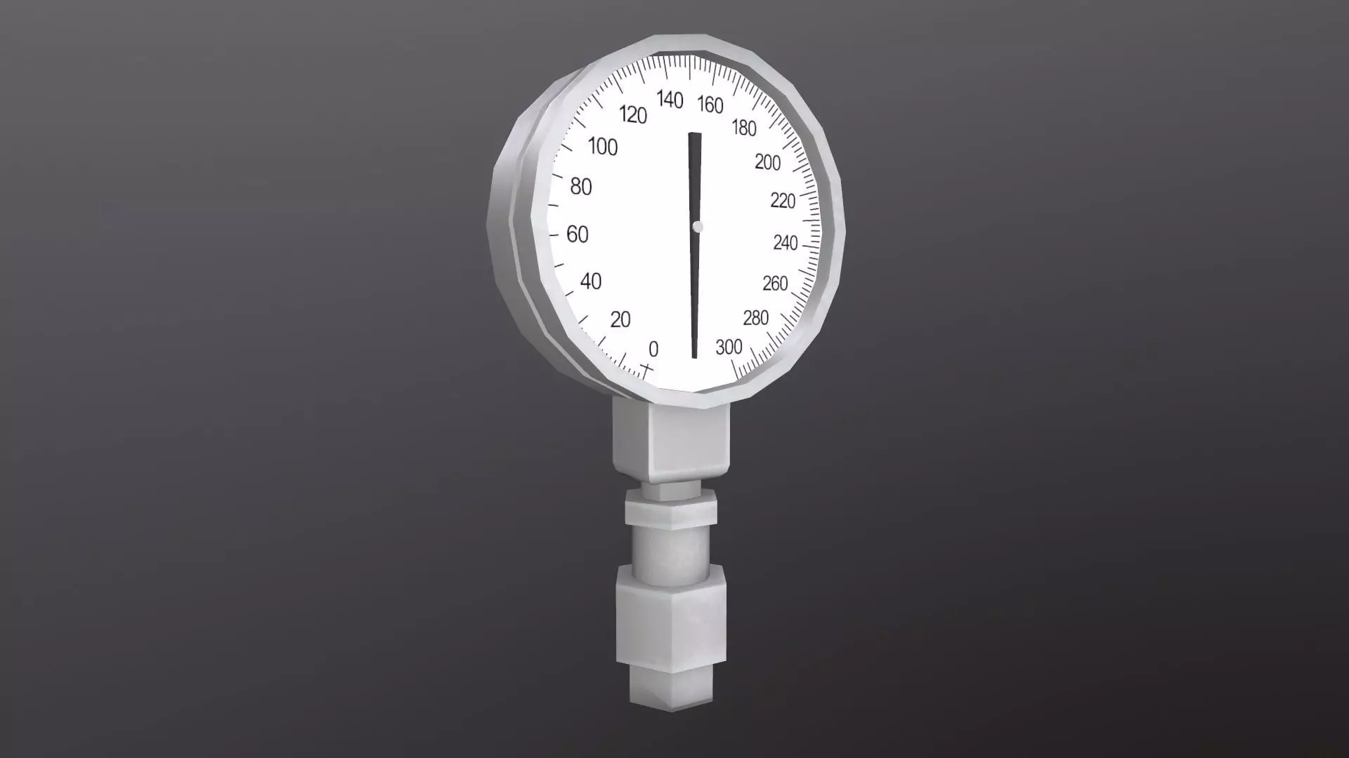 Pressure Gauge Low-poly 3D model_0