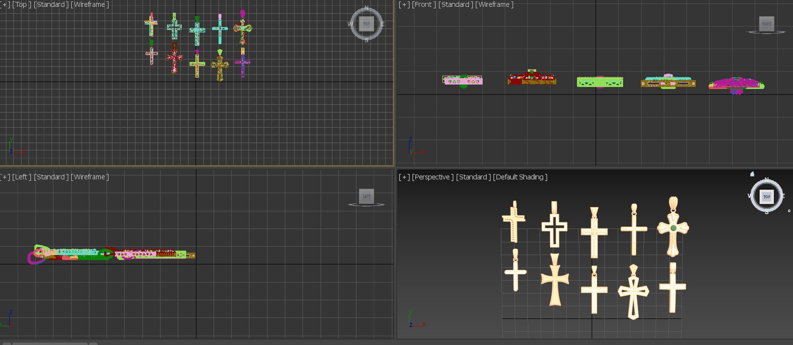 Diamond Cross Pendants  Limited Edition Designer Collection 1-10 3D print model_2