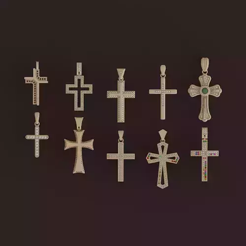 Diamond Cross Pendants  Limited Edition Designer Collection 1-10