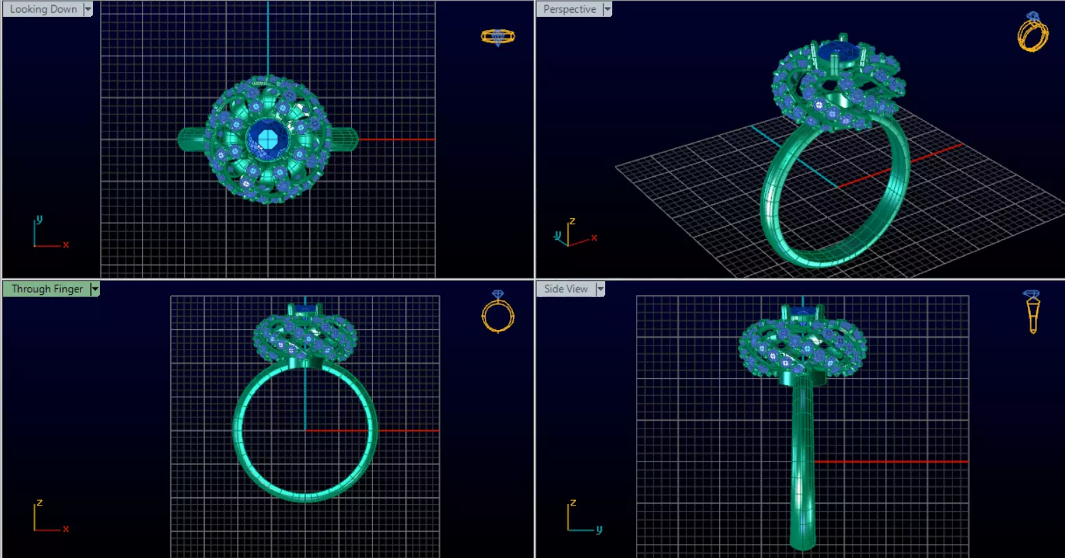 18K TWSITED DIAMOND RING 3D print model_0
