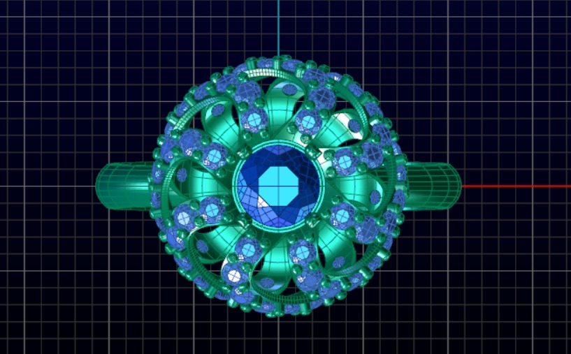 18K TWSITED DIAMOND RING 3D print model_3