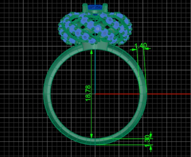 18K TWSITED DIAMOND RING 3D print model_1