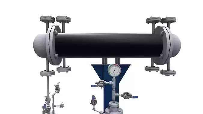 Tube Heat Exchanger Low-poly 3D model