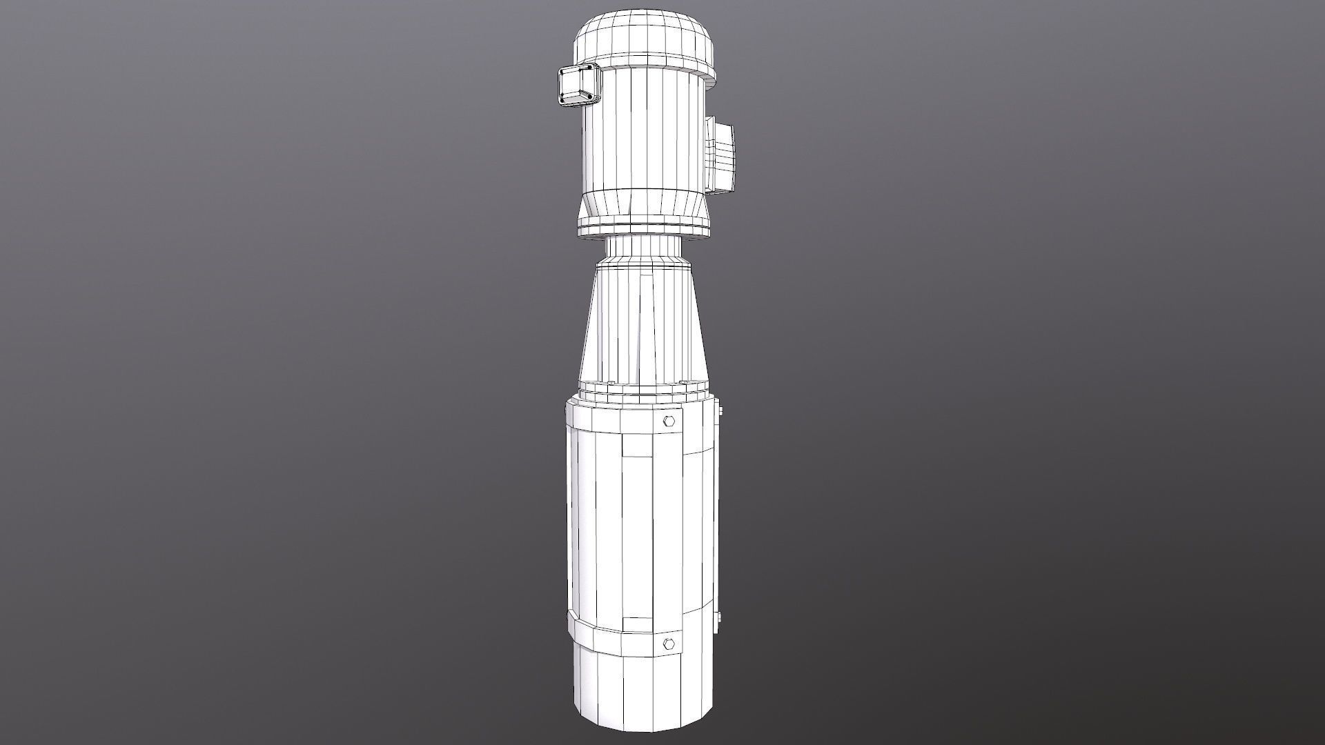 Vertical Pump Low-poly 3D model_10