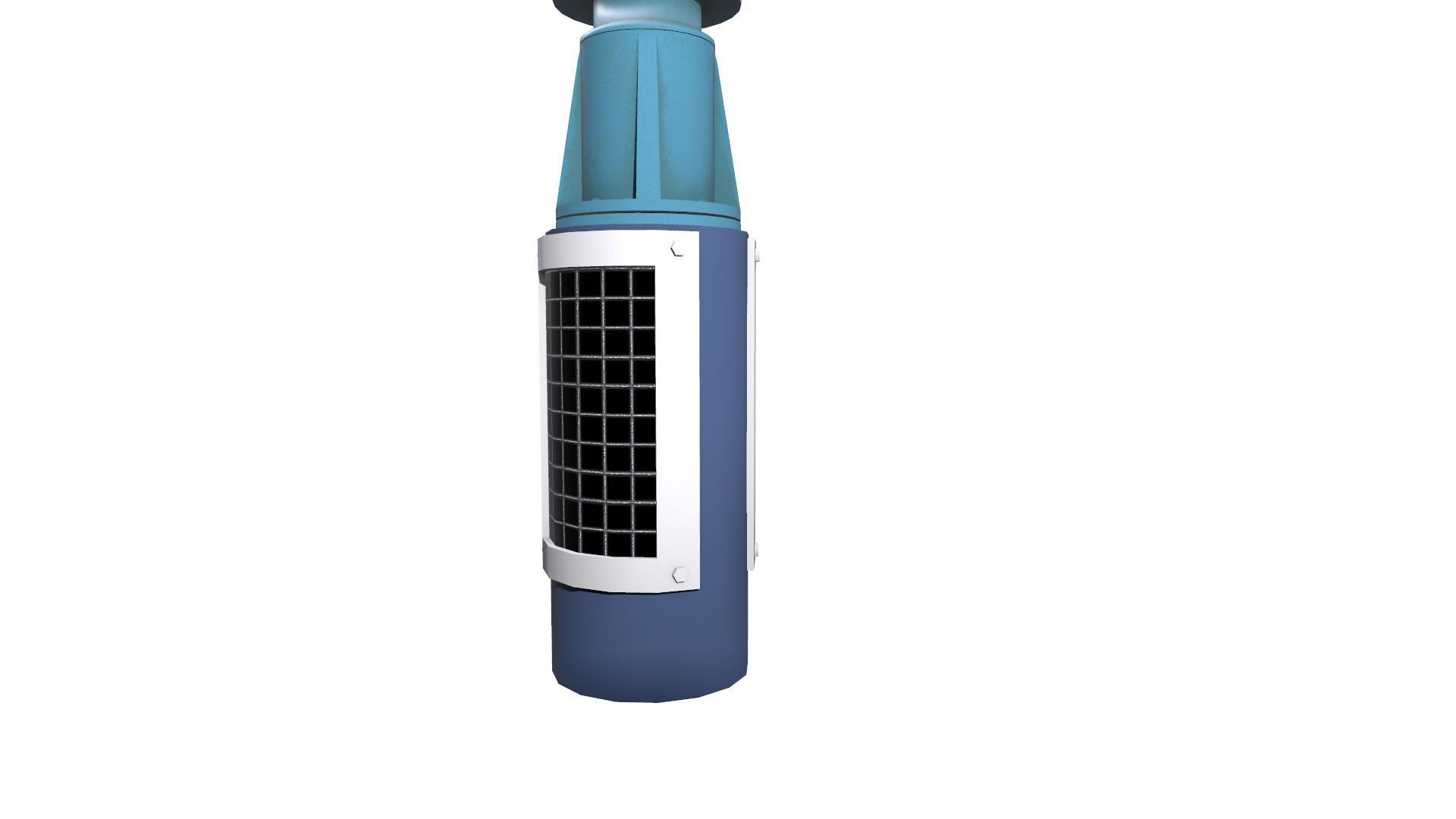 Vertical Pump Low-poly 3D model_8