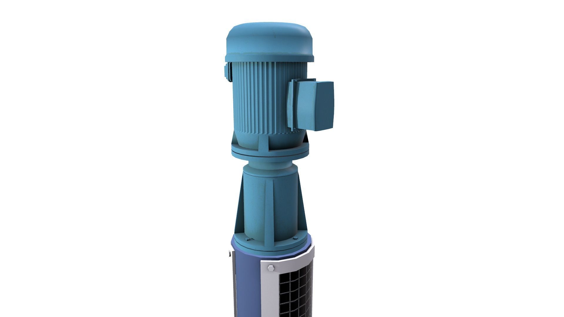 Vertical Pump Low-poly 3D model_6