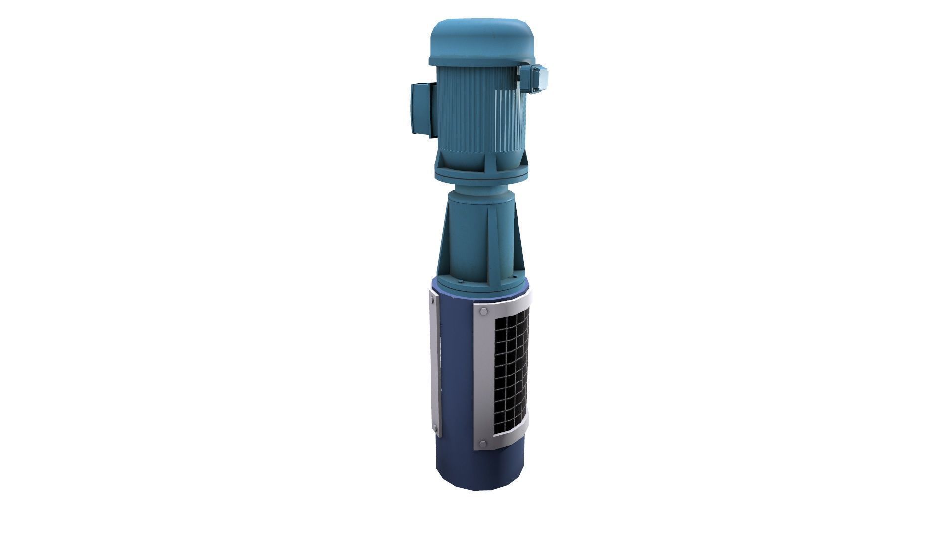 Vertical Pump Low-poly 3D model_3
