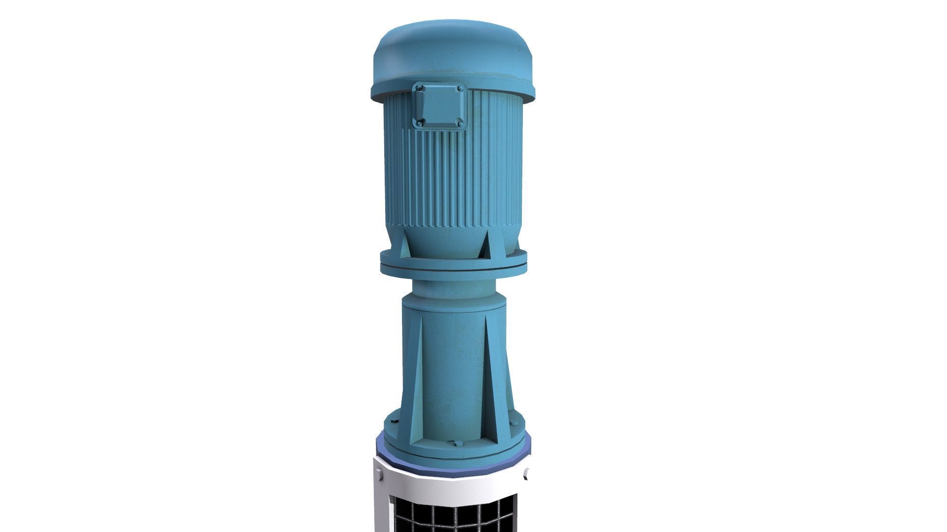 Vertical Pump Low-poly 3D model_4