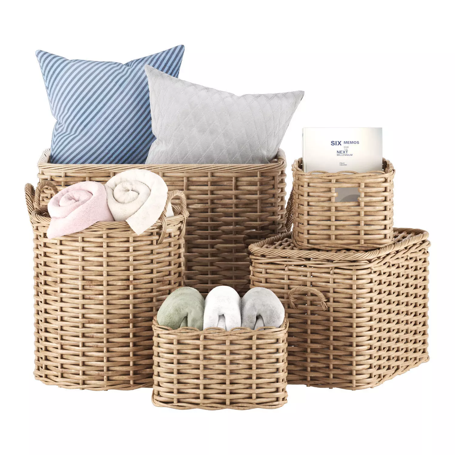 Baskets Set Aubrey 3D model_0