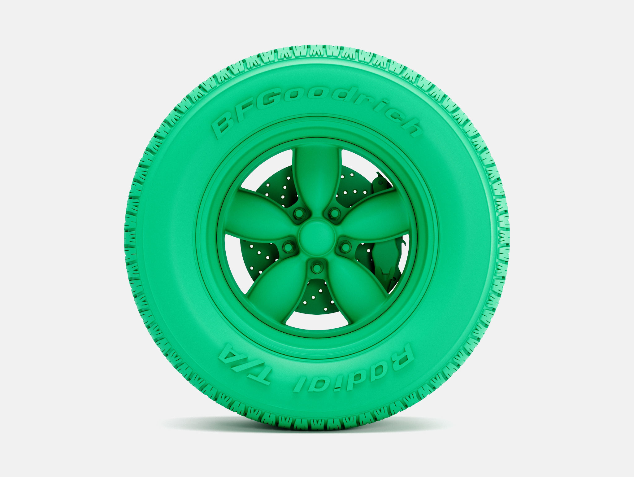 15x8 Daisy Wheel BFGoodrich Radial TA Tire 3D print model_1