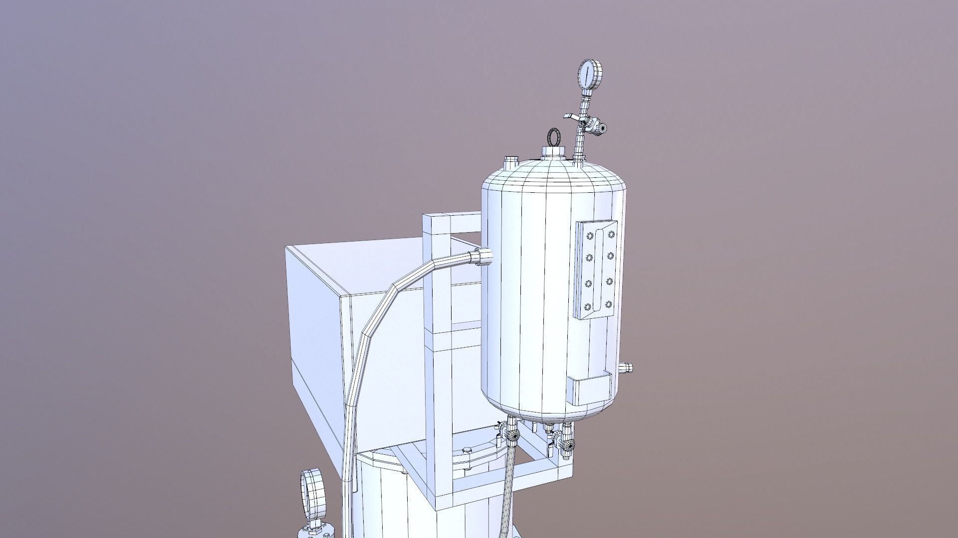 Vessel Reactor Low-poly 3D model_19