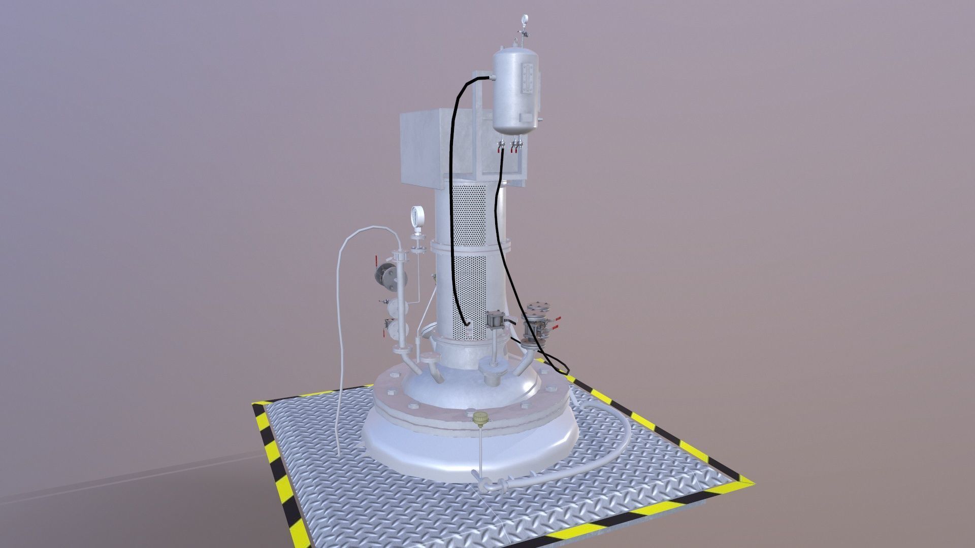 Vessel Reactor Low-poly 3D model_16