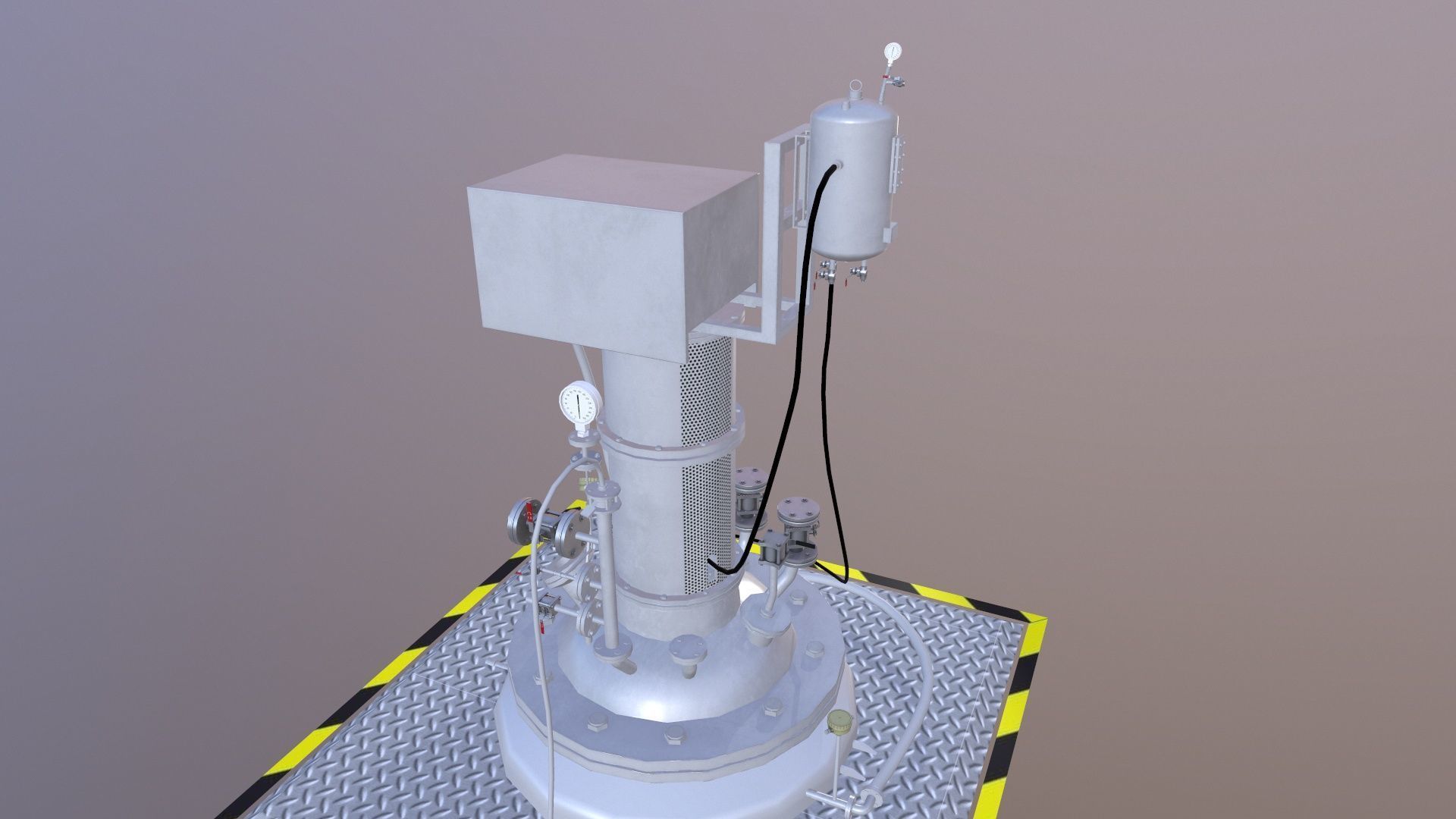 Vessel Reactor Low-poly 3D model_13