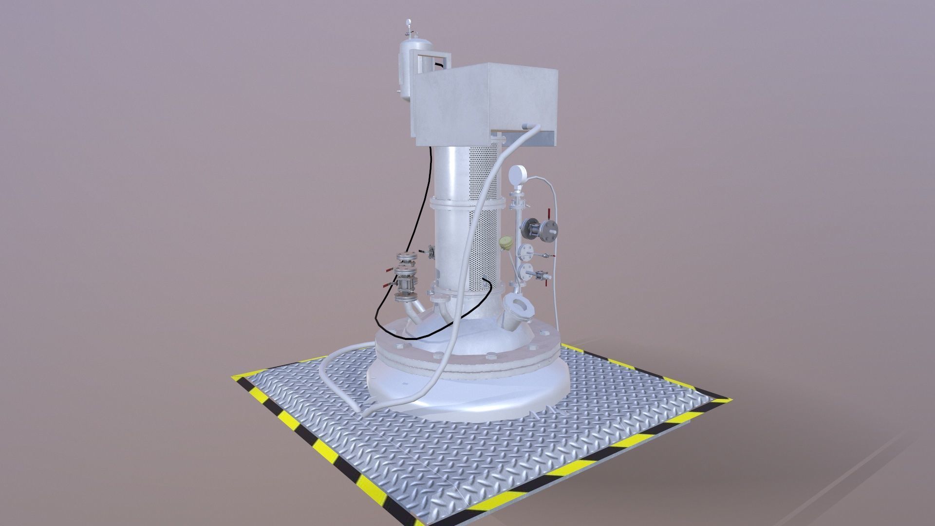 Vessel Reactor Low-poly 3D model_2