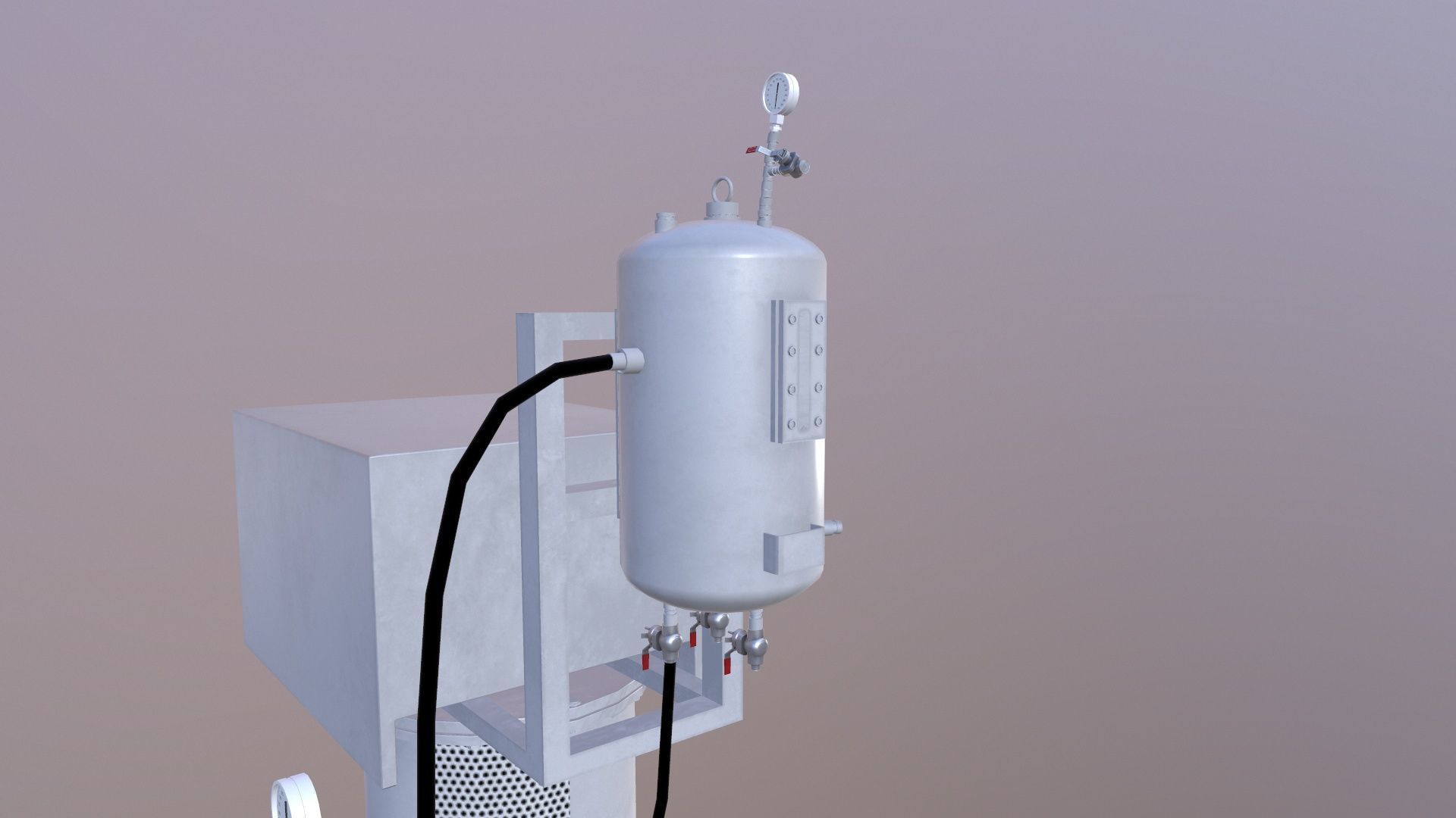 Vessel Reactor Low-poly 3D model_11