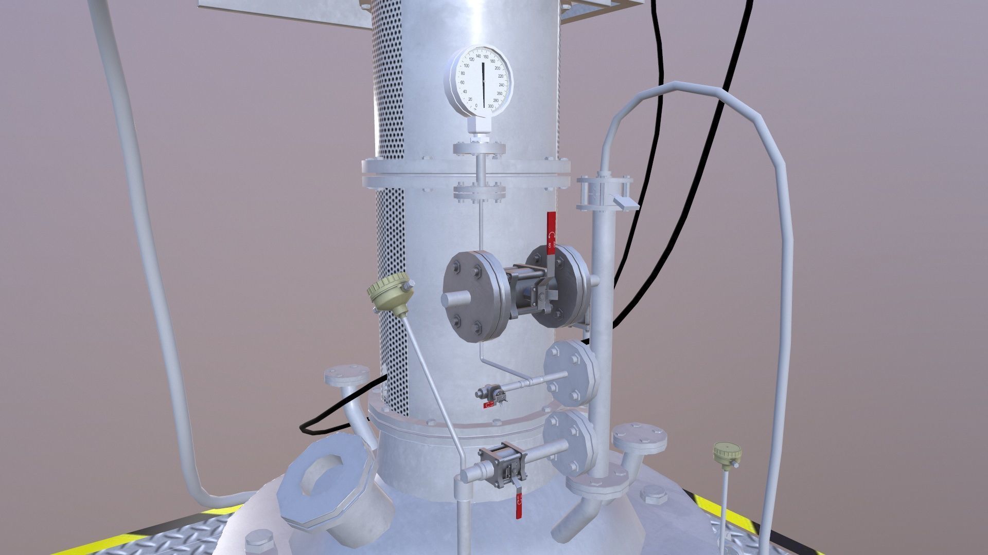 Vessel Reactor Low-poly 3D model_5