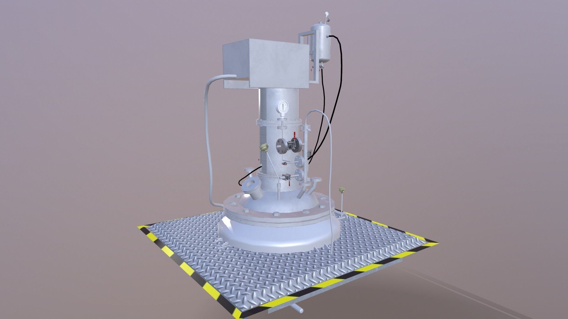 Vessel Reactor Low-poly 3D model_4
