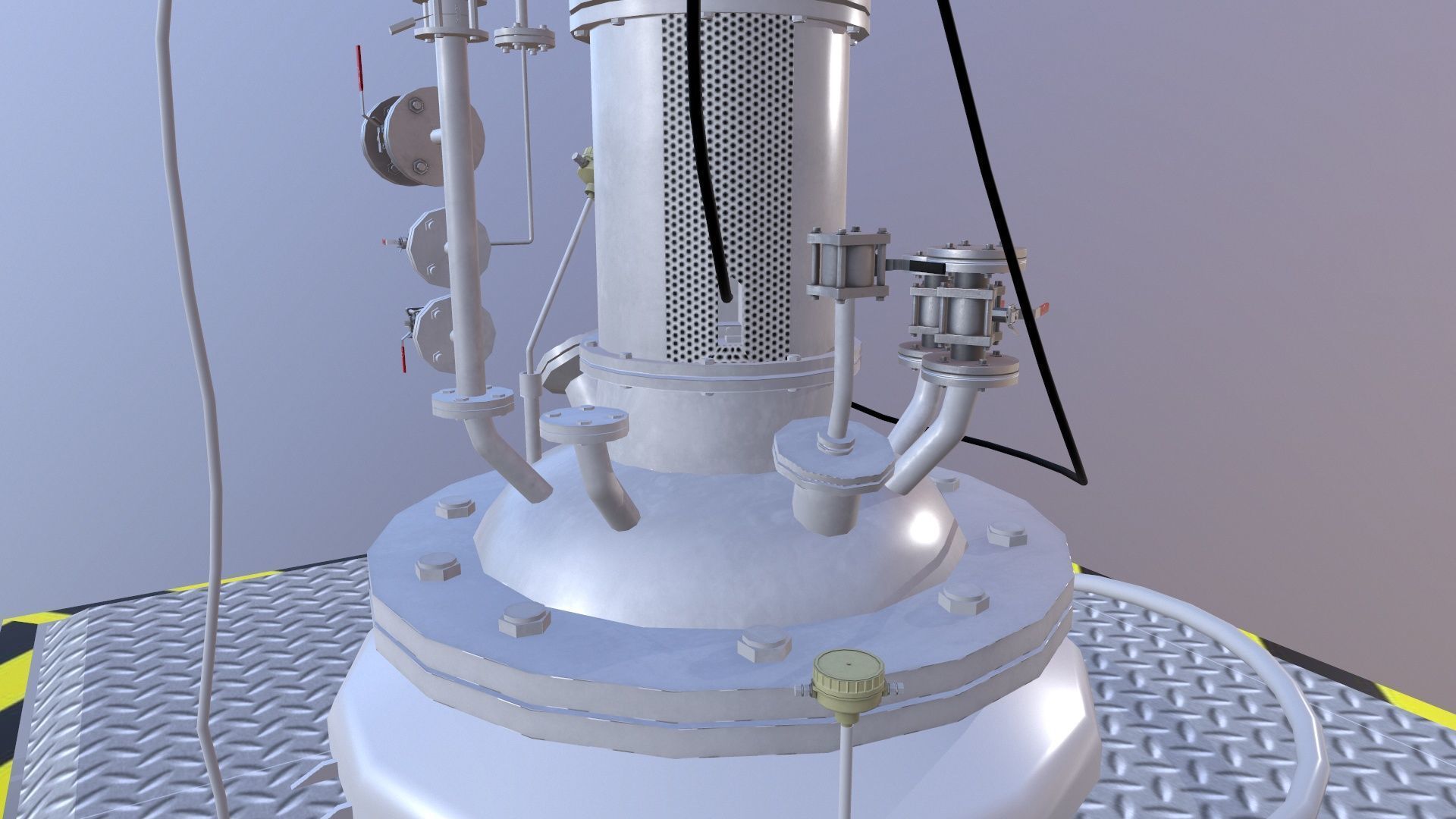 Vessel Reactor Low-poly 3D model_8