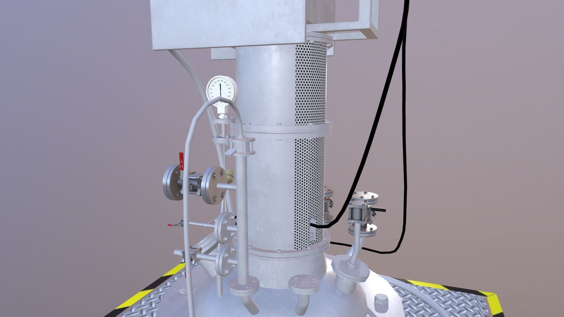 Vessel Reactor Low-poly 3D model_12