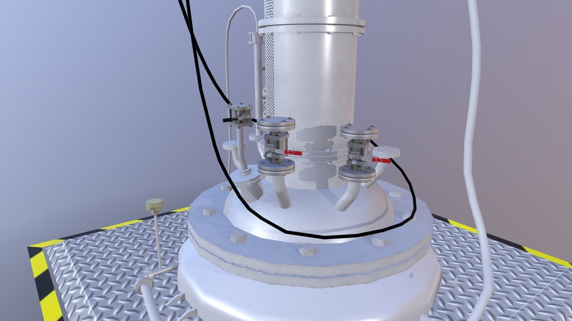 Vessel Reactor Low-poly 3D model_9