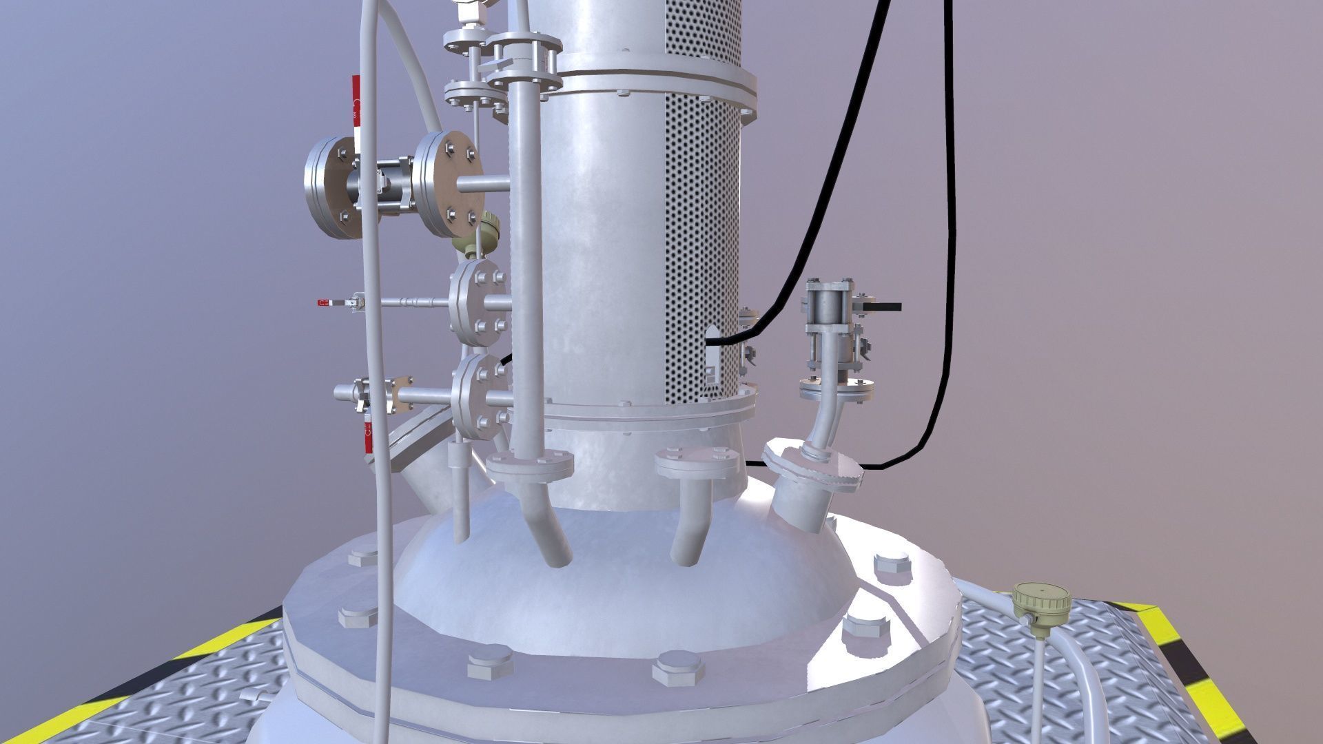 Vessel Reactor Low-poly 3D model_7