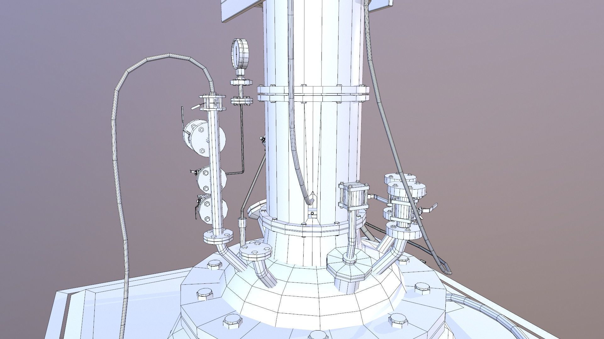 Vessel Reactor Low-poly 3D model_18