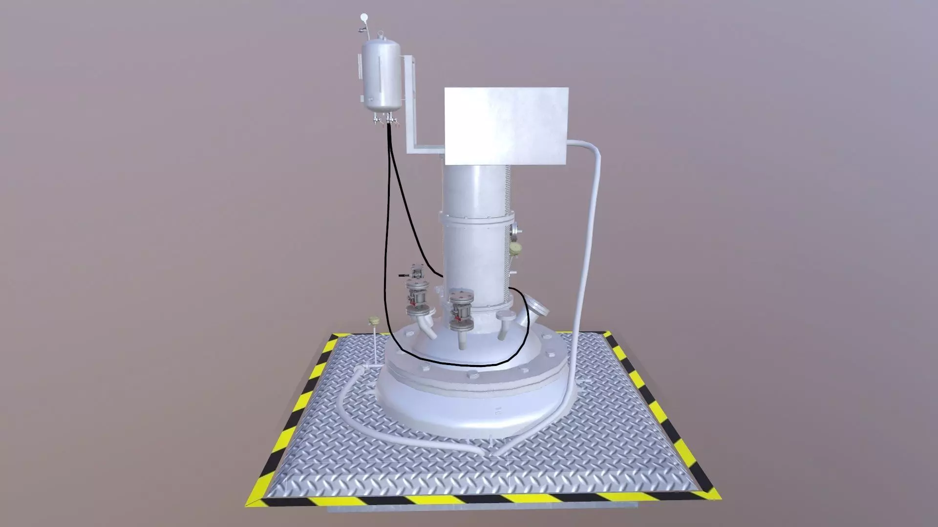Vessel Reactor Low-poly 3D model_0