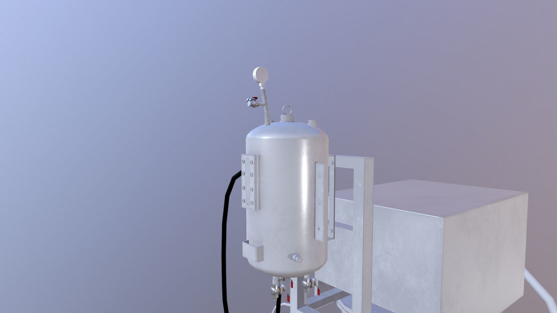 Vessel Reactor Low-poly 3D model_10