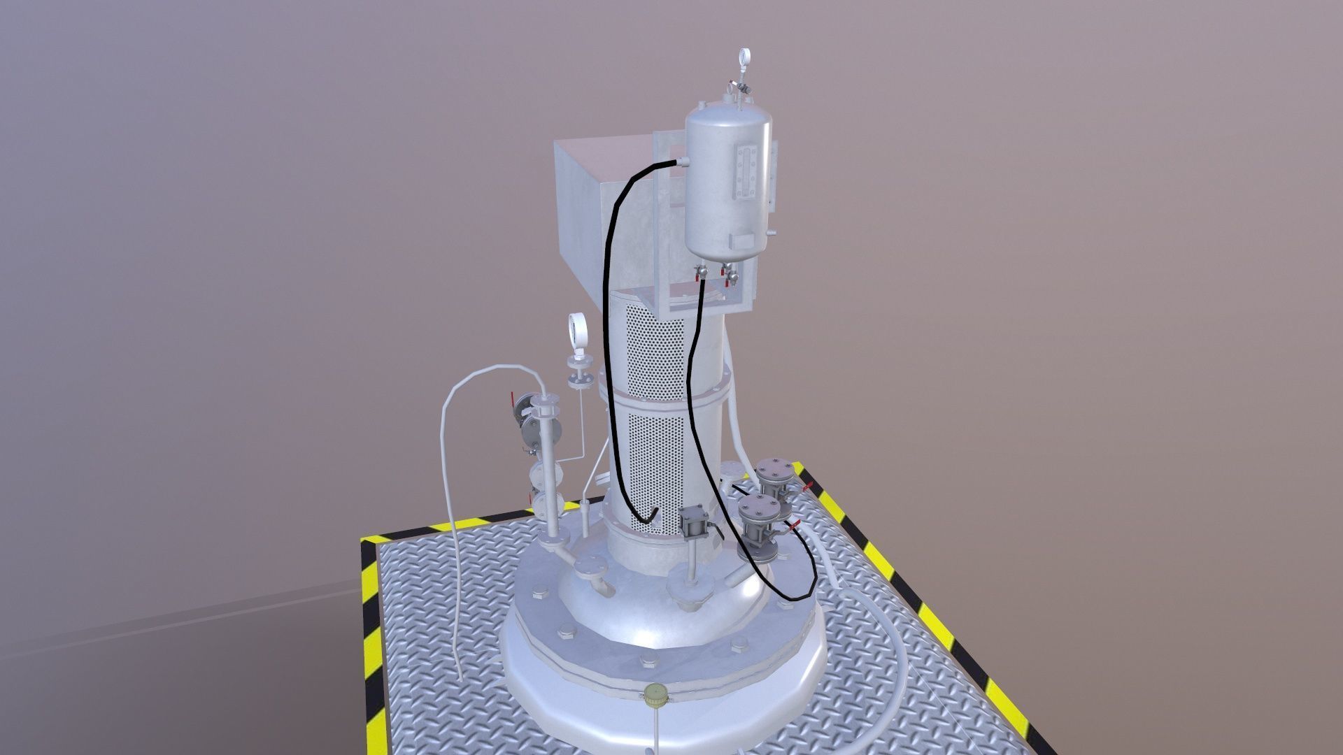 Vessel Reactor Low-poly 3D model_14