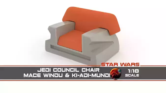Jedi Council Room Chair Mace 1-18 Scale  Kenner Hasbro 3D print model