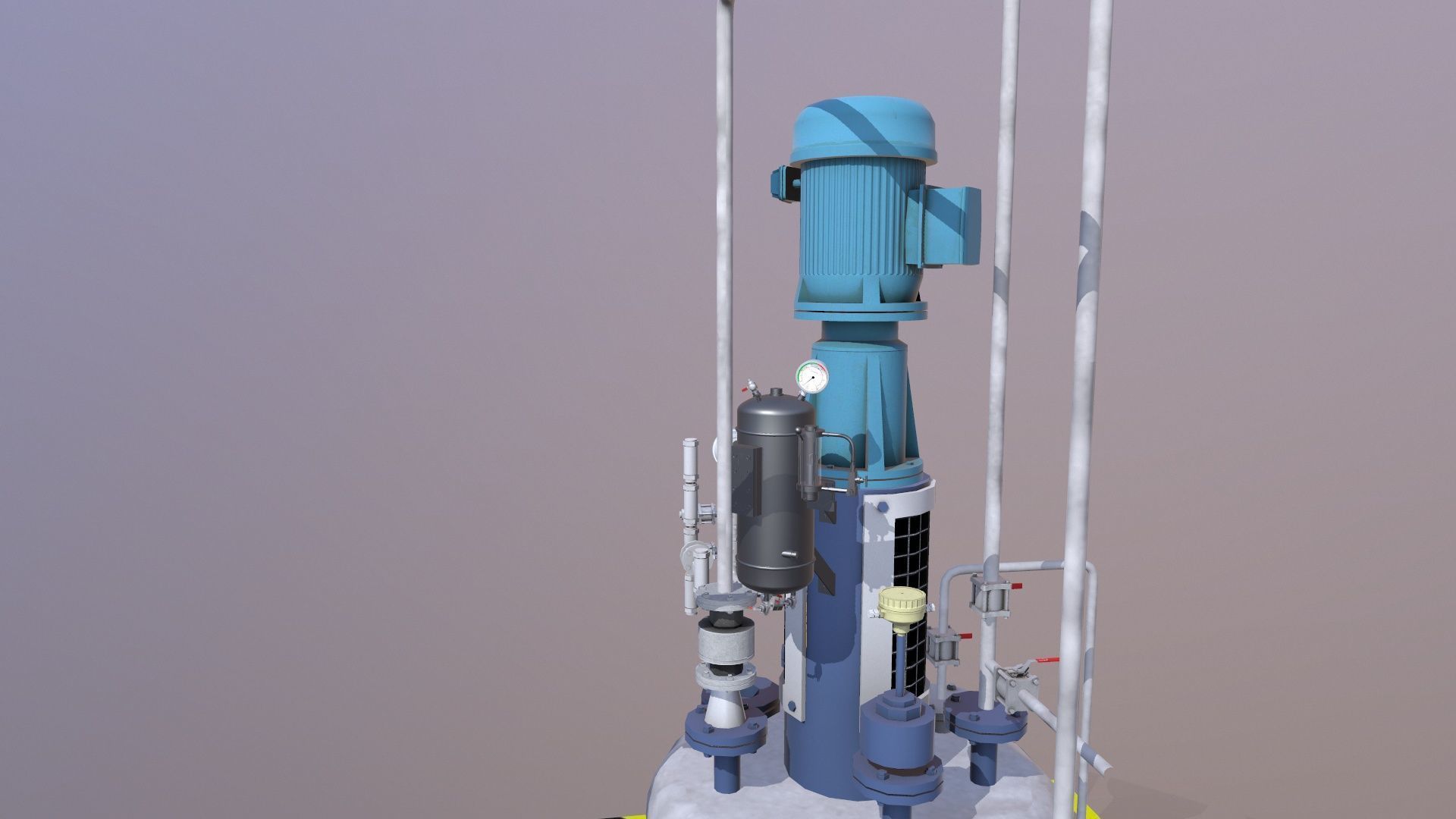 Vessel Tank Low-poly 3D model_4