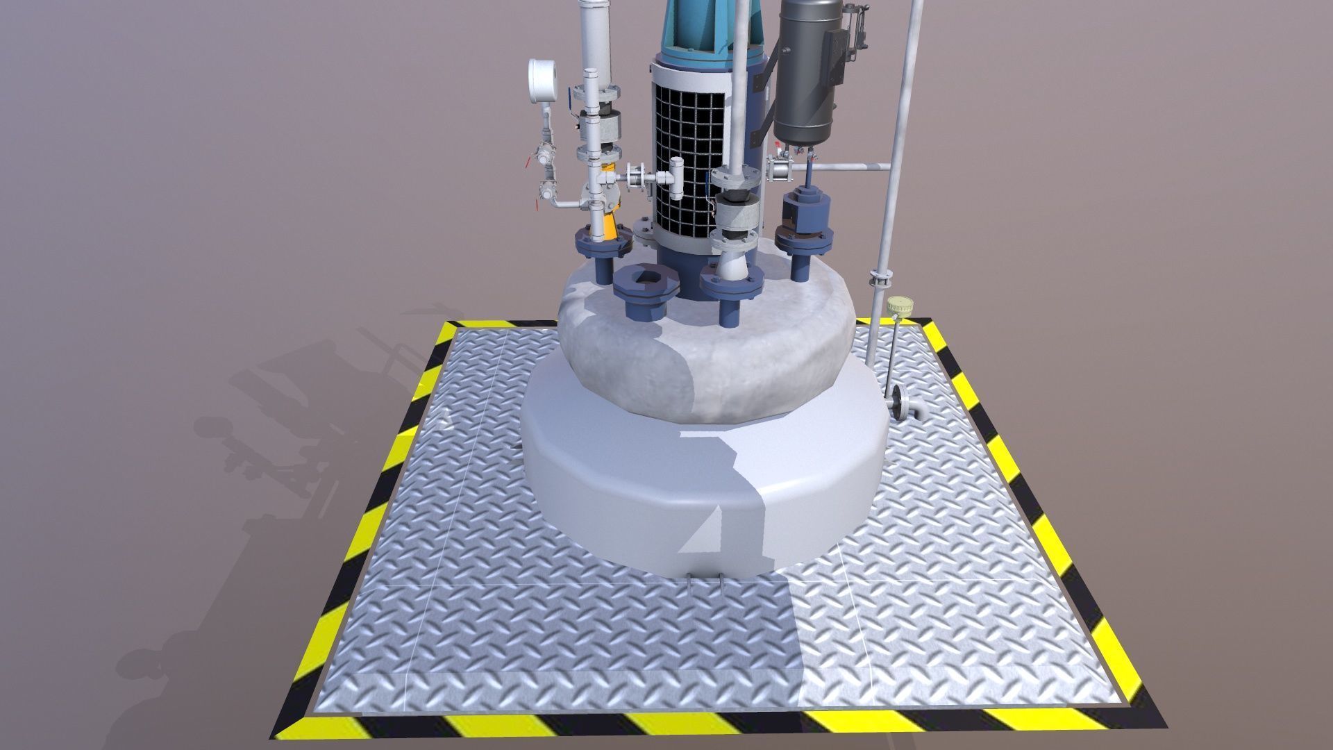 Vessel Tank Low-poly 3D model_8