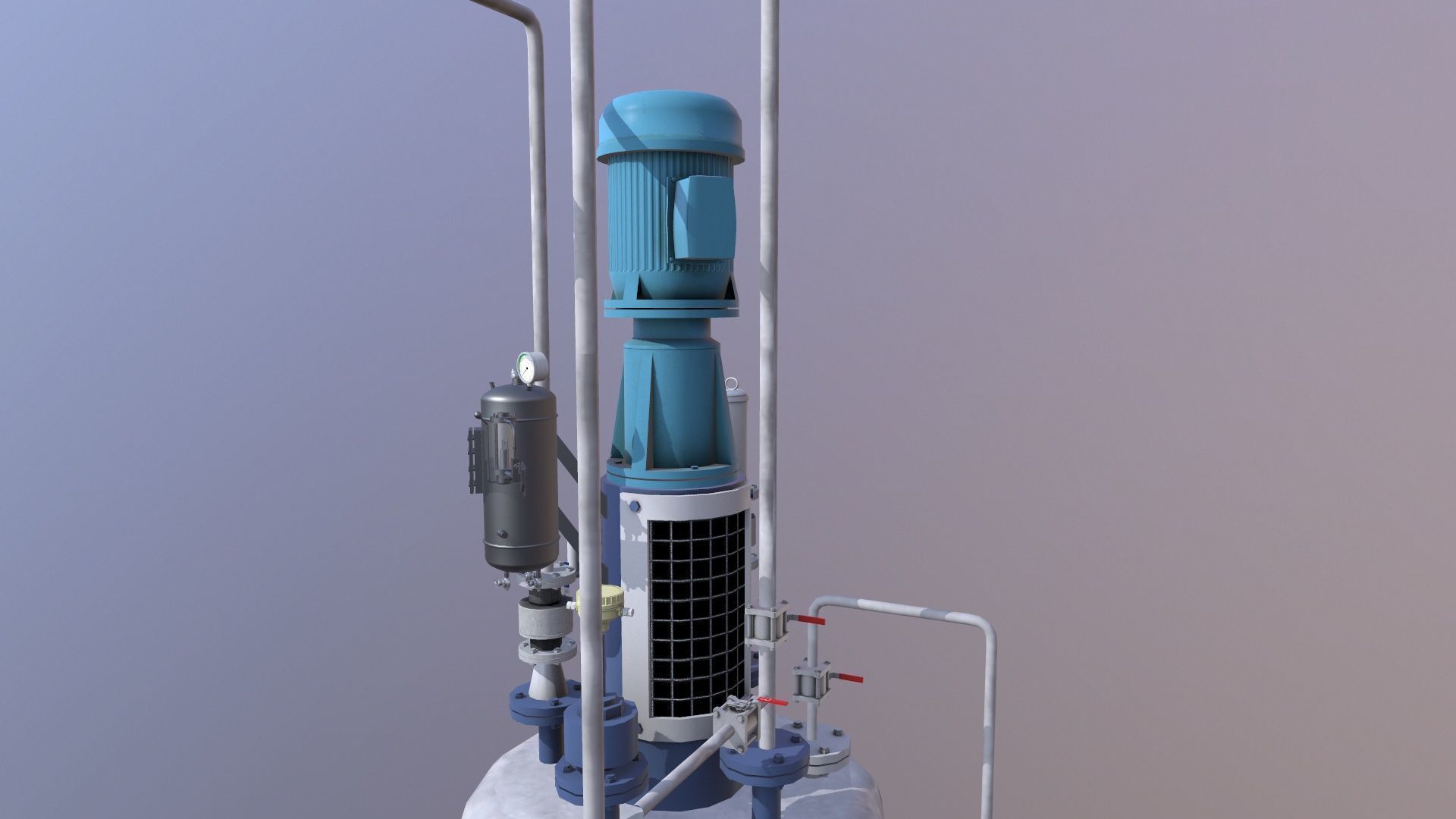 Vessel Tank Low-poly 3D model_3