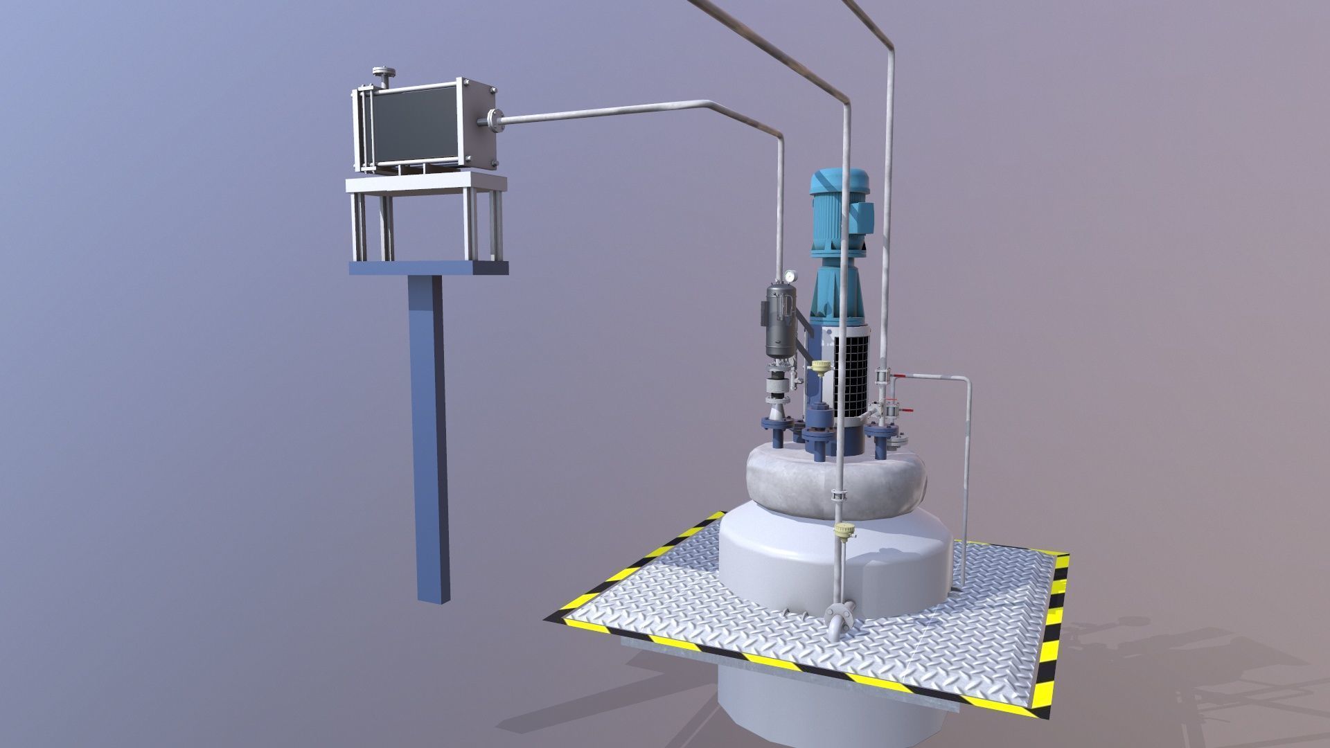 Vessel Tank Low-poly 3D model_2