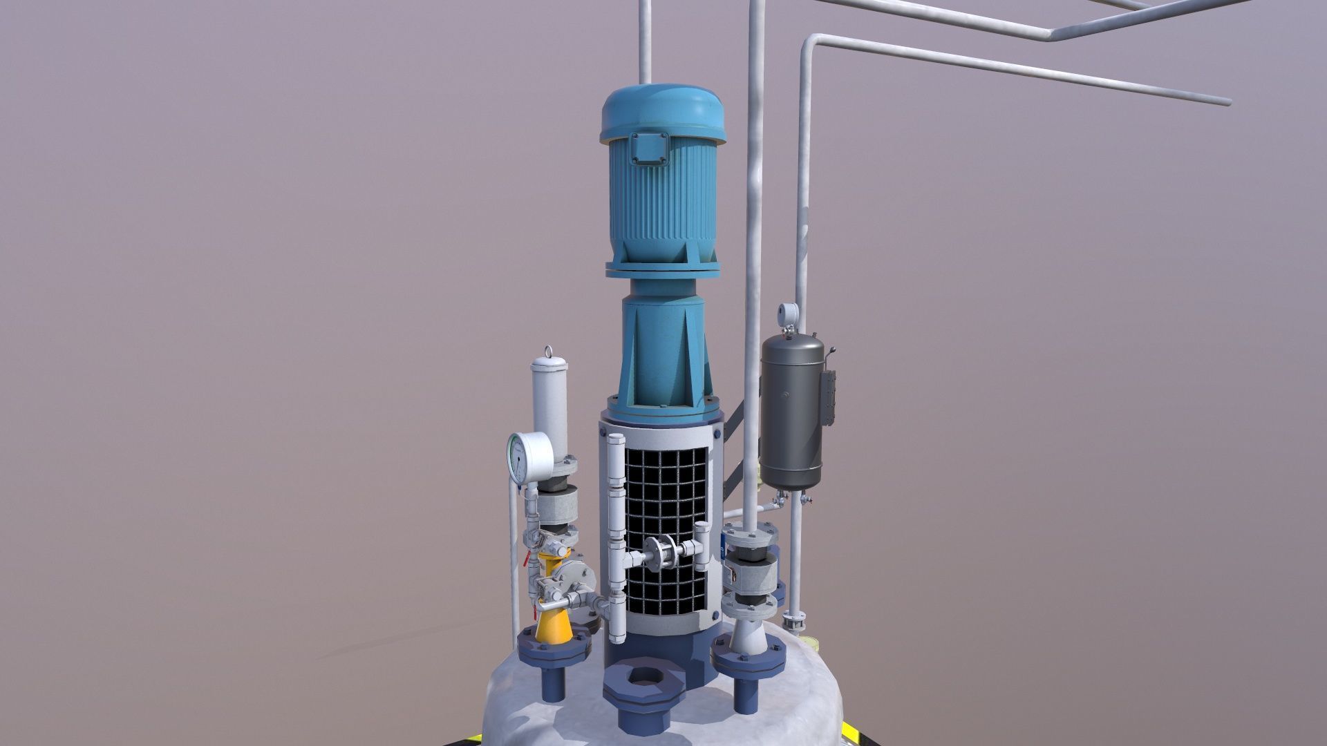 Vessel Tank Low-poly 3D model_6