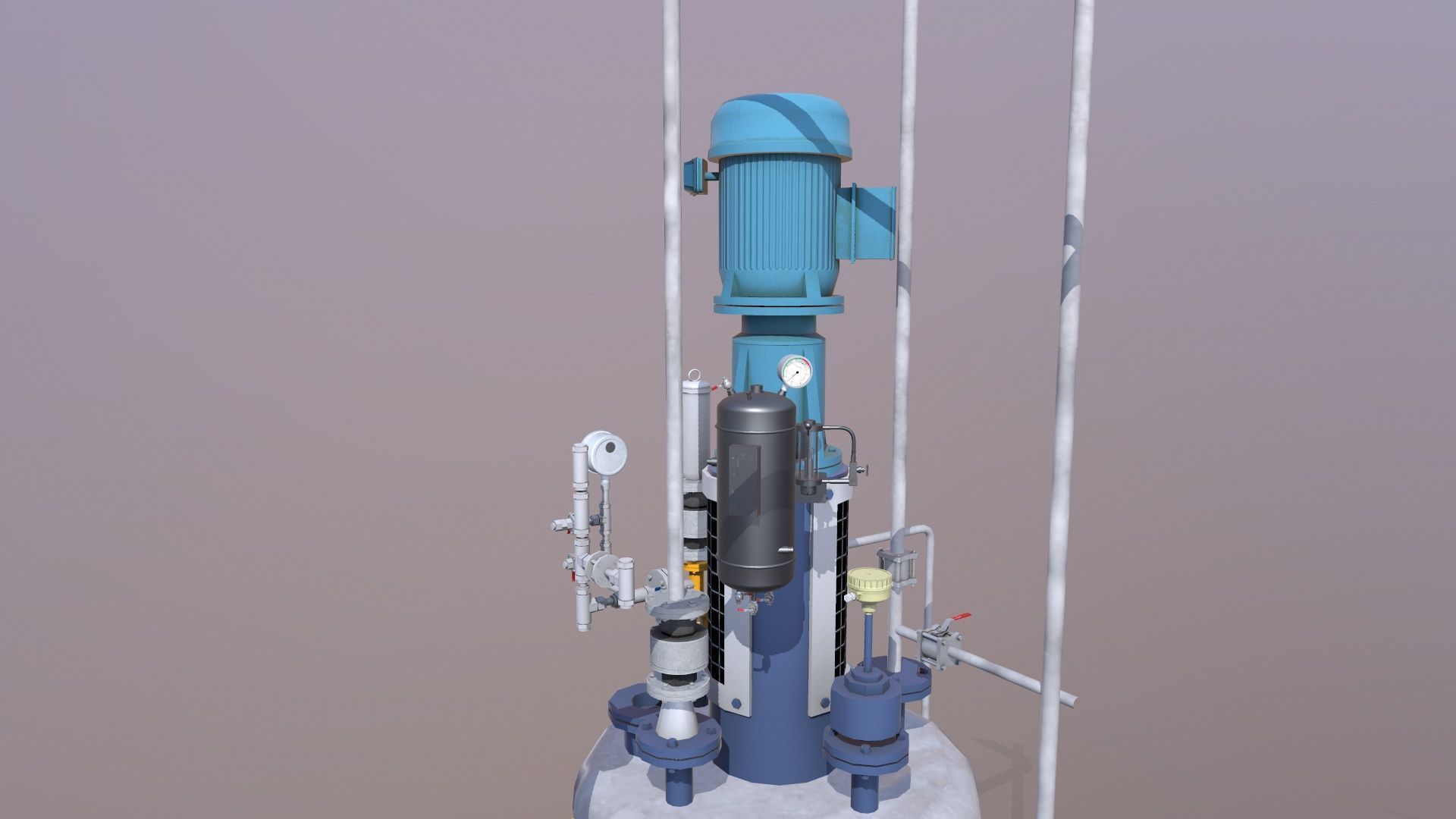 Vessel Tank Low-poly 3D model_5