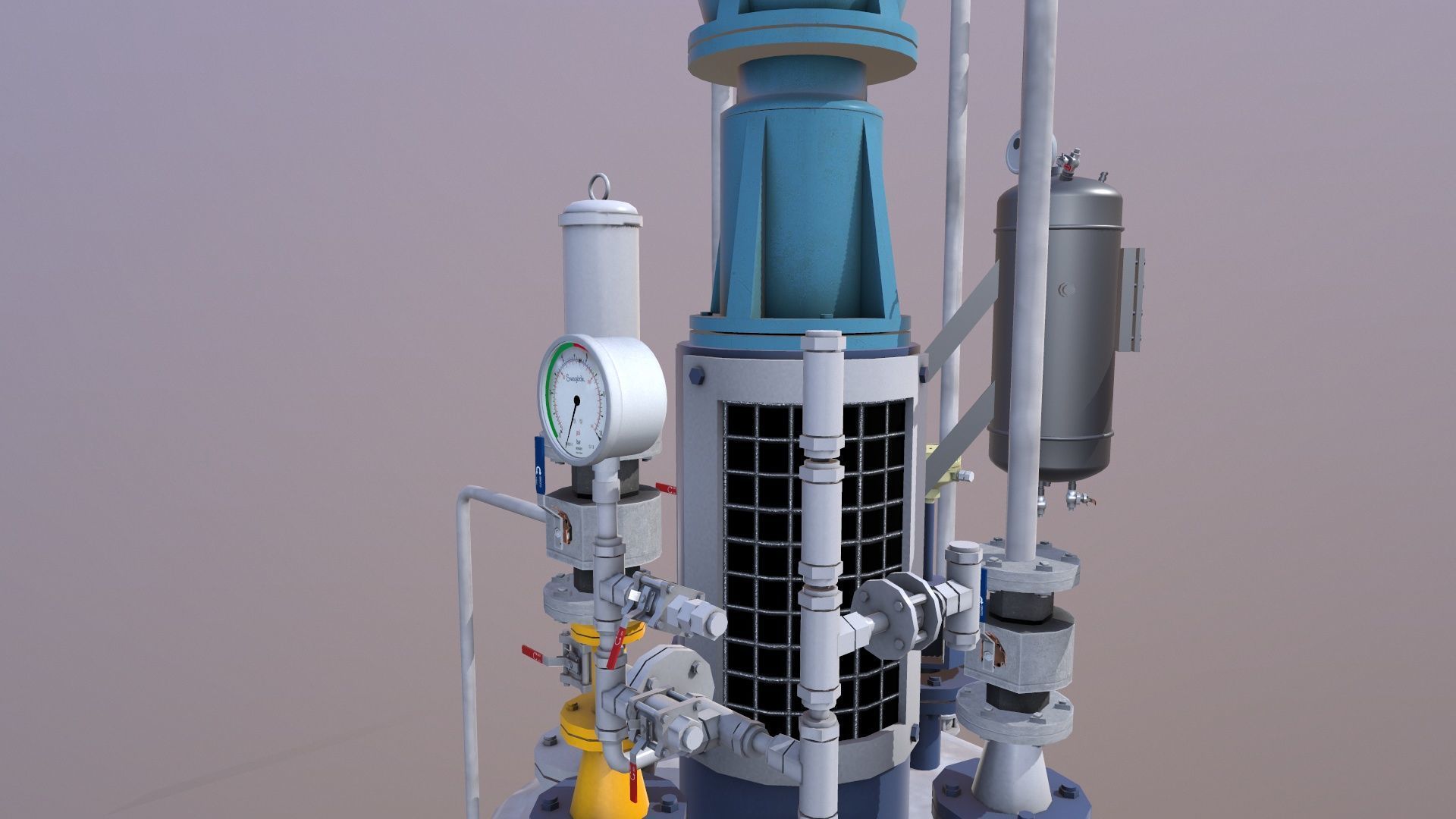 Vessel Tank Low-poly 3D model_9