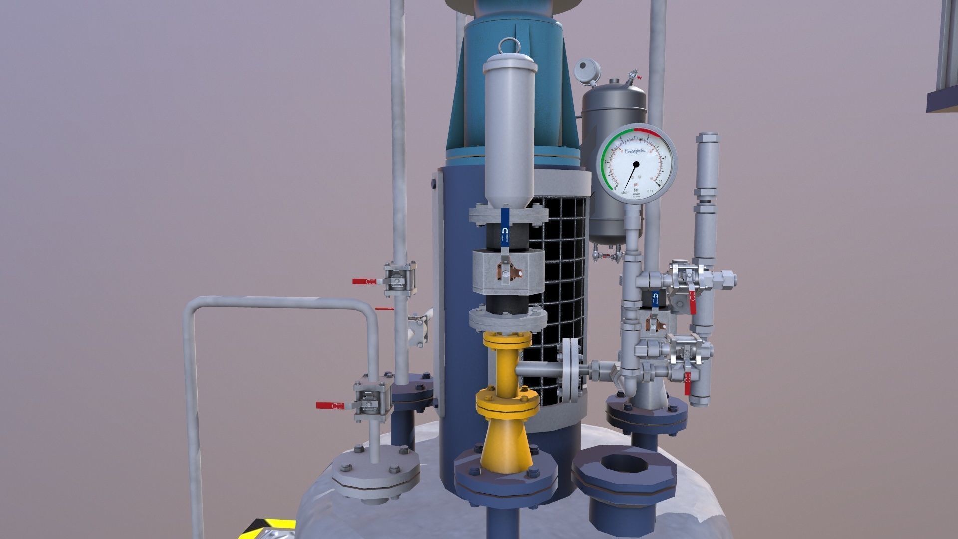 Vessel Tank Low-poly 3D model_10