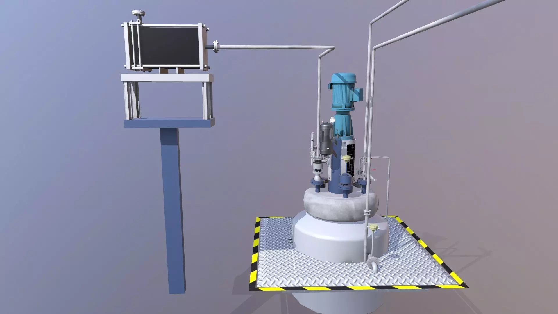 Vessel Tank Low-poly 3D model_0