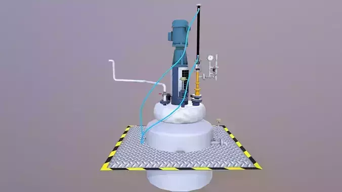 Vessel Tank Low-poly 3D model