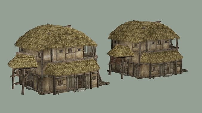 Viking Next Gen Generic 02 Log House Cottage Hut 3D Model 3D model