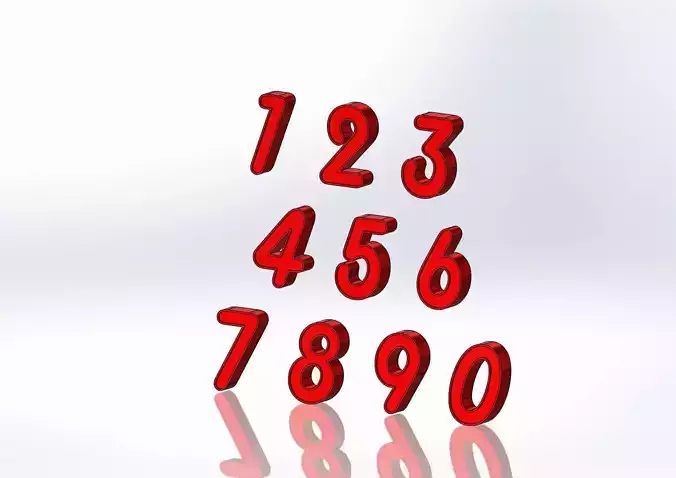 Set of numbers from 0 to 9