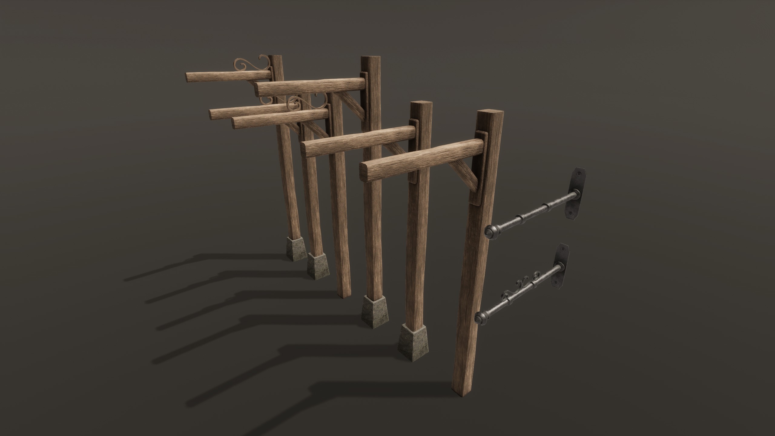 Medieval Signs - Game Props Low-poly 3D model_2