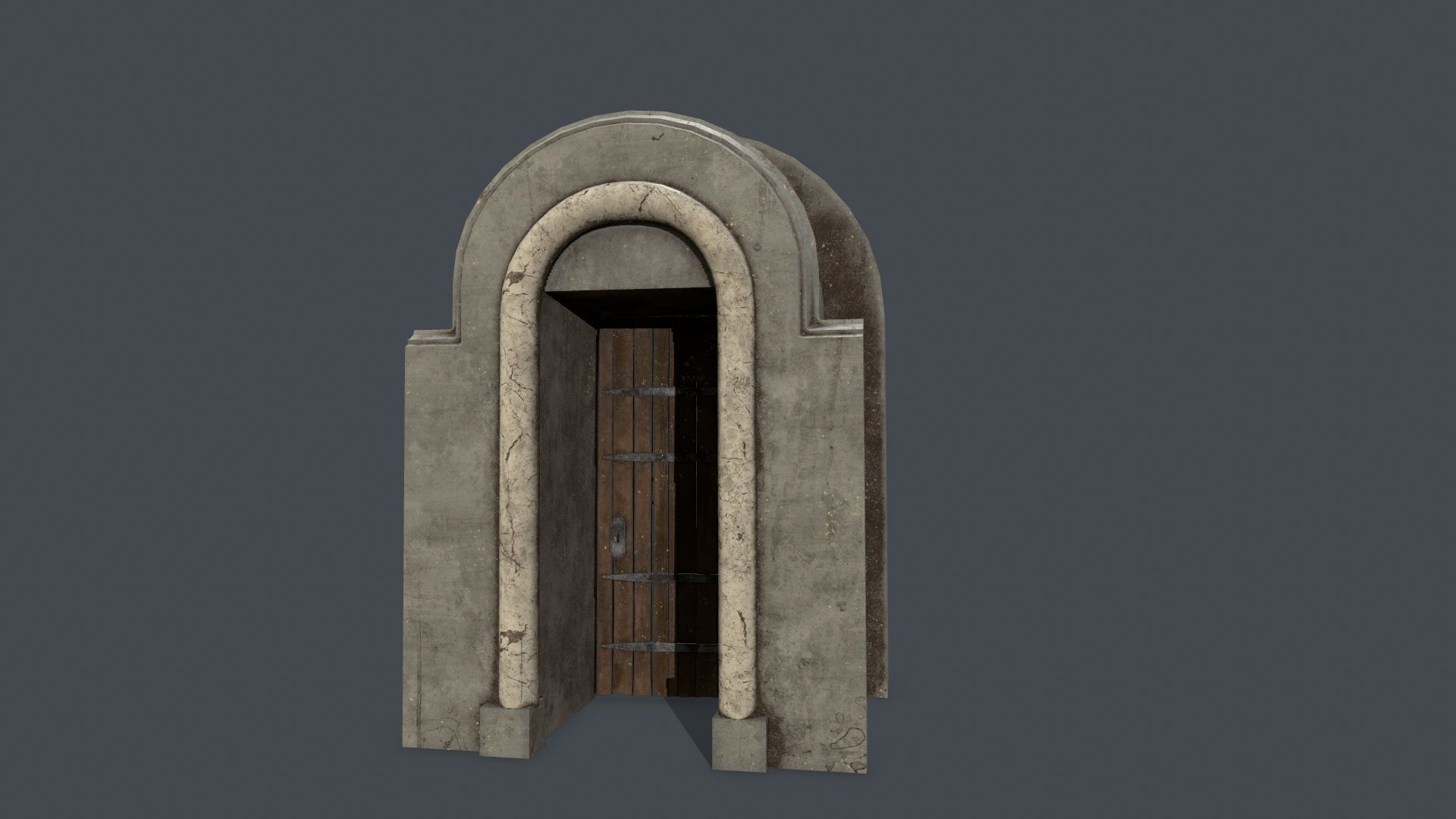 Medieval Door Set Low-poly 3D model_20