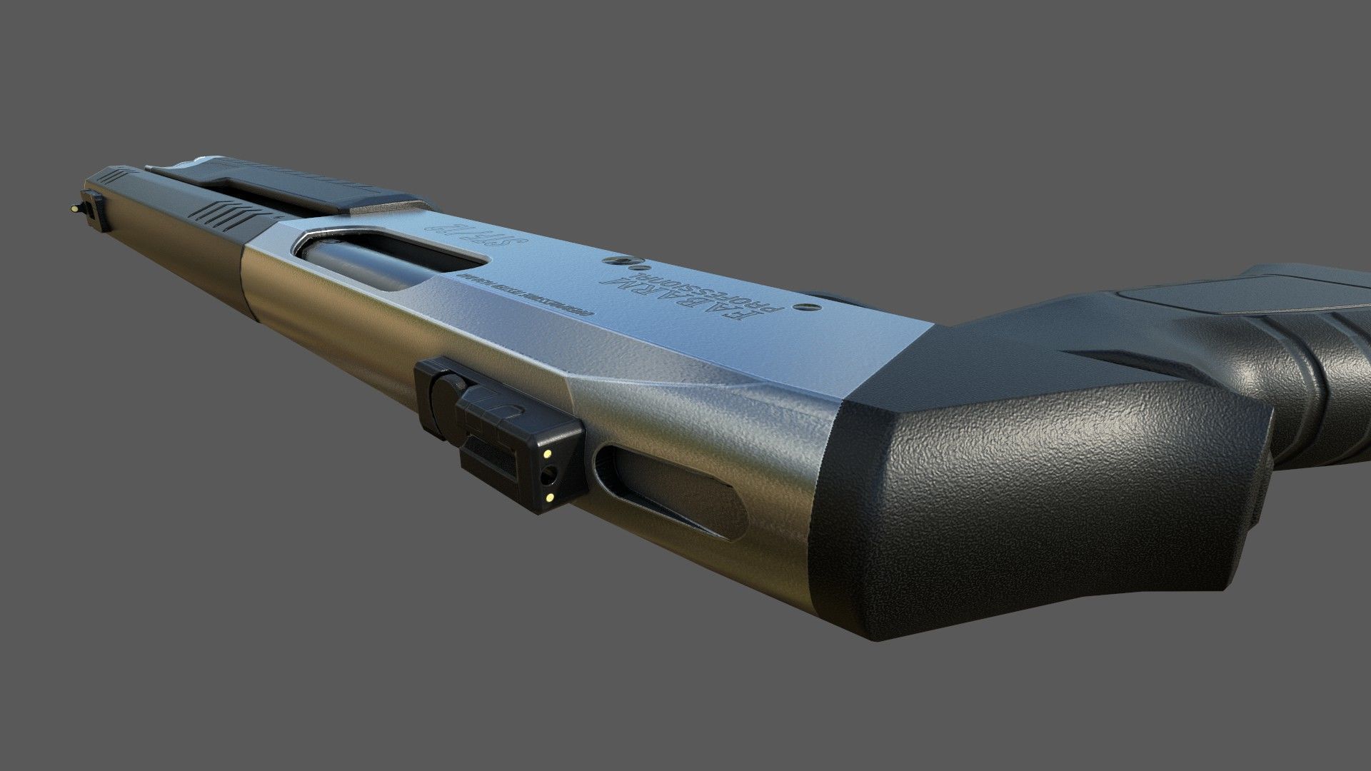 Fabarm STF12 short  PBR Low-poly 3D model_4